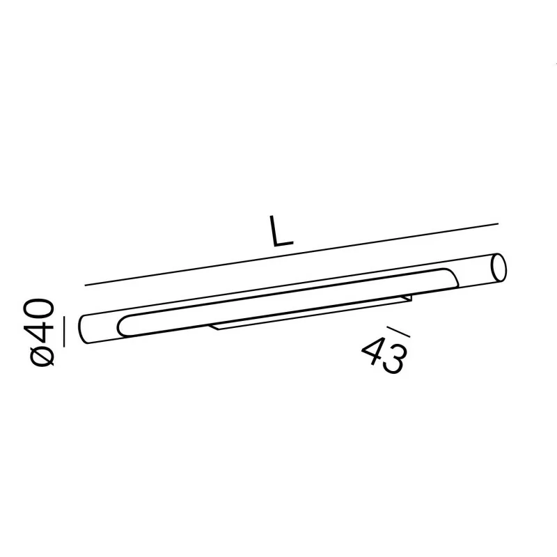 Aqform Thin Tube Twist Led Hermetic Kinkiet Cm Cm Ip Azienkowy