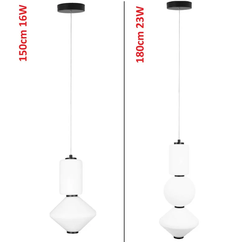 MAXLIGHT P0468 LAMPA WISZĄCA AKIKO LED składa się z trzech kloszy 23W