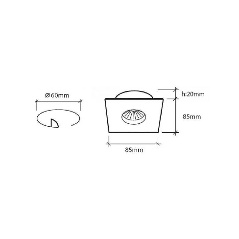 BPM CATLI SU Classic 3006 LED recessed IP65 white, black, alu 7-10W