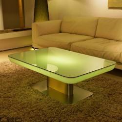 ORA HOME COFFEE TABLE: LED FURNITURE WITH STYLISH STORAGE SPACE - MOREE