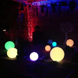 LED solar ball lamp GARDEN BALL RGB 30cm, 40cm