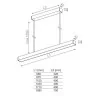 AQFORM SET RAW mini LED zwieszana lampa wisząca 58cm-199cm