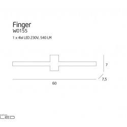 MAXlight LED lamp FINGER W0155, W0156, 4W or 6W, 230V IP54