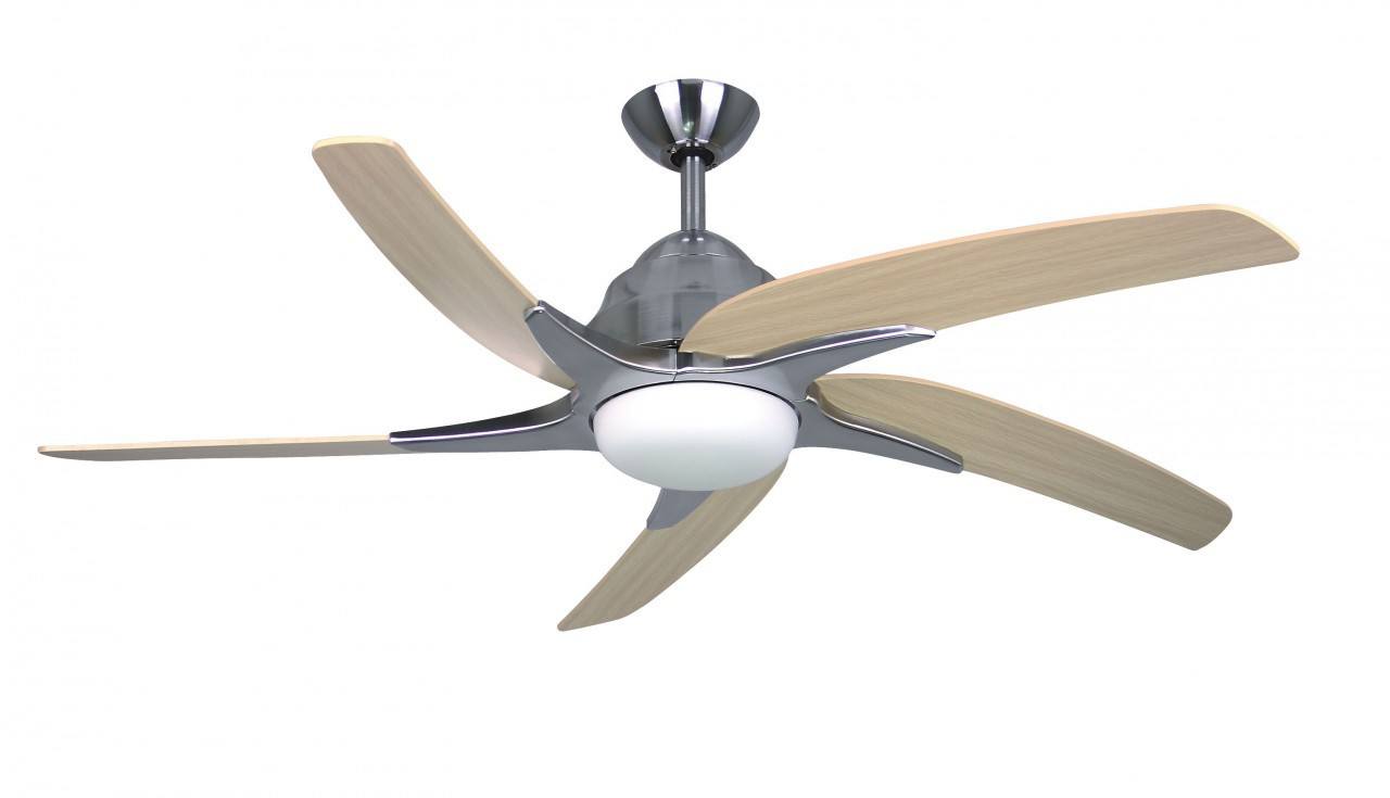 Ceiling Fan Viper Plus With Led Light Stainless Steel