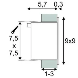 SLV Frame Basic LED white, grey 111262, 113262