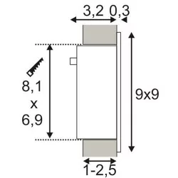 SLV Oprawa ścienna Frame Curve LED szara 111292