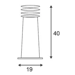 SLV RUSTY 40/70 E27 round garden lamp