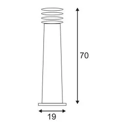 SLV RUSTY 40/70 E27 okrągła lampa ogrodowa z rdzą