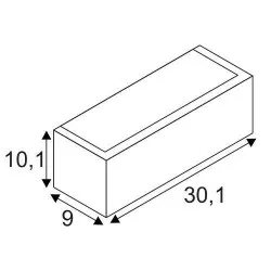 Kinkiet 30cm SLV CHROMBO LED 1003316/7 biały, szary