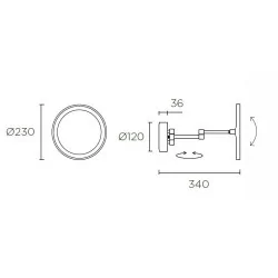 LEDS-C4 REFLEX lusterko powiększające x5 LED 6W