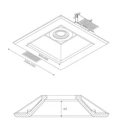 BPM ZETA SQUARE 10019 oprawa gipsowa