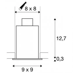 SLV KADUX 115510 single QPAR 51 biała, czarna 230V