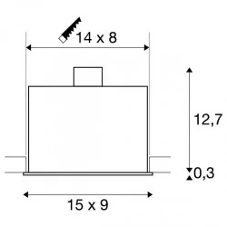 SLV KADUX 115520/1 double QPAR 51 biała, czarna 230V