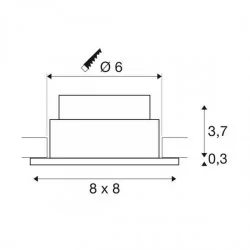 SLV PATTA-I kwadrat 1002101/2 IP65 LED 1800K-3000K