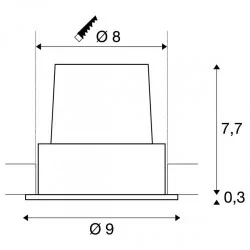 SLV H-LIGHT okrągła 114480 czarna LED 2700K