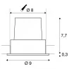 SLV H-LIGHT okrągła 114480 czarna LED 2700K