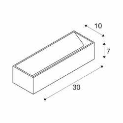 SLV Logs In L wall LED 2000K-3000K white, black