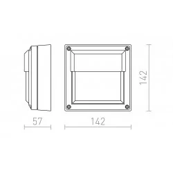 REDLUX Delta 145, 215 Outdoor wall and ceiling lamp