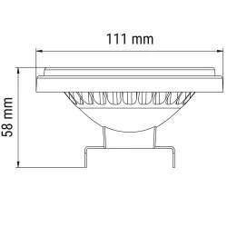 LED Bulb LED AR111 12W G53 12V 3000K, 4000K