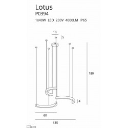 MAXlight LOTUS P0394, P0571D lampa wisząca LED