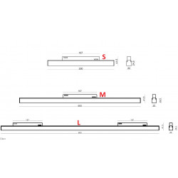 OXYLED STRIPE MULTILINES light line for magnetic track 48V