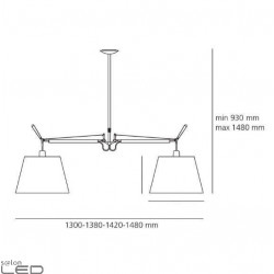 Artemide Tolomeo Basculante 2 Bracci