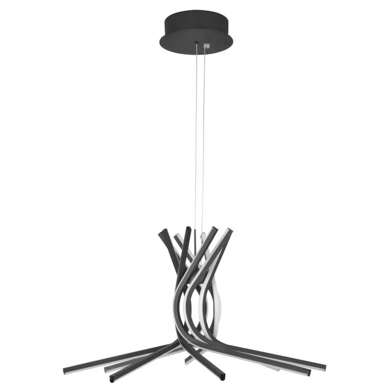 LUCES CEUTA LE41602 black pendant lamp LED diameter 50cm