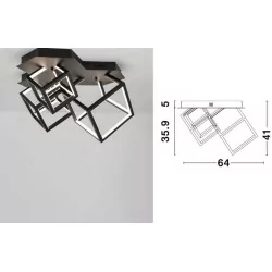 LUCES REUS LE41466 lampa sufitowa LED 110W czarna