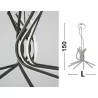LUCES CEUTA LE41602 czarna lampa wisząca LED średnica 50cm
