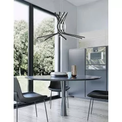 LUCES CEUTA LE41602 czarna lampa wisząca LED średnica 50cm