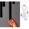 LUCES ELJAS LE41624 czarna LED 7x3W