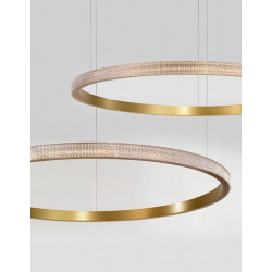 LUCES PAINE LE41731/2/3 wisząca lampa LED mosiądz antyczny 45cm-108cm