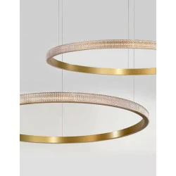 LUCES PAINE LE41732 wisząca lampa LED mosiądz antyczny 85cm