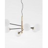 LUCES PLATO LE41767 black and gold hanging lamp white balls 6xG9