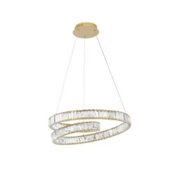 LUCES SINALOA LE42924/5 lampa wisząca LED złota, srebrna 60cm