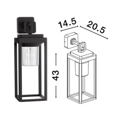 LUCES JUCHITAN LE71506 anthracite outdoor wall lamp IP65 bulbs E27