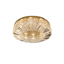 STELLA crystal ceiling lamp 60/80cm, exclusive gold, chrome ceiling lamp