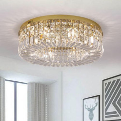 STELLA crystal ceiling lamp 60/80cm, exclusive gold, chrome ceiling lamp