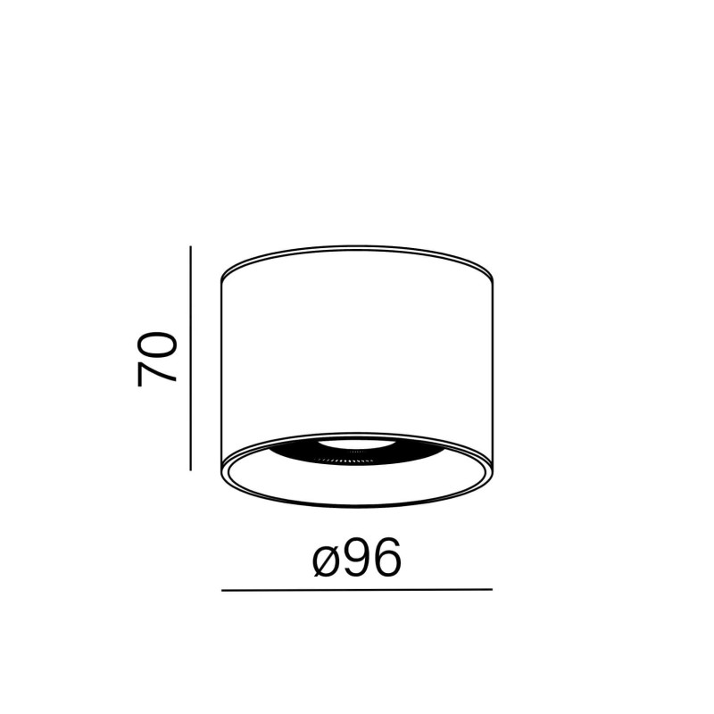 Mini spot LED encastrable rond EVA-1 3W (Eq. 24W) 6500K Blanc Diam. 40mm