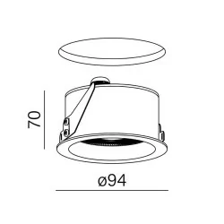 AQFORM ONLY round mini LED 230V exterior recessed 38049 IP65 9,4cm