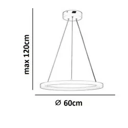 LUCES IRUN LE43299, LE43302/5 pendant LED lamp 60cm gold