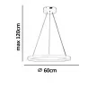 LUCES IRUN LE43299, LE43302/5 pendant LED lamp 60cm gold