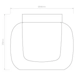 Astro Aquina Ceiling 240 lampa sufitowa czarna/chrom IP44