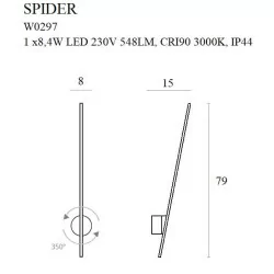 MAXlight Spider W0212 wall light with LED