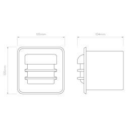 ASTRO ARRAN SQUARE outdoor LED wall lamp, light color 2700K