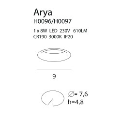 MAXLIGHT ARYA TILTED H0096 FLUSH-MOUNTED LUMINAIRES