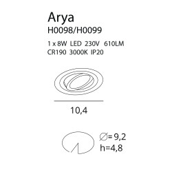 MAXLIGHT ARYA TILTED H0098, H0099 MOVABLE FLUSH-MOUNTED