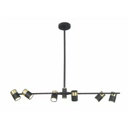 MAXlight PUMA P0409 wewnętrzna czarno złota lampa wisząca GU10 IP20