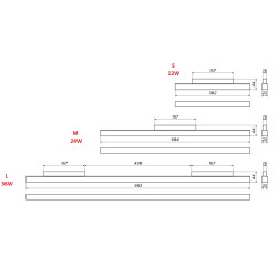 OXYLED STRIPE MULTILINES light line for magnetic track 48V