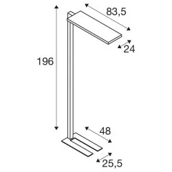 SLV WORKLIGHT PRO floor lamp, motion sensor, dimming